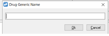 Prompt to add generic drug name when dispensing a Blank DD script